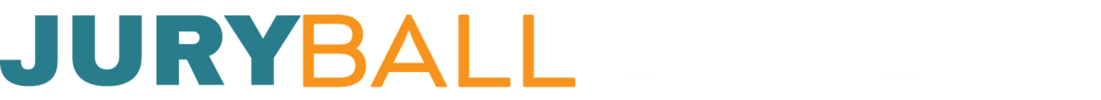 JURYBALL logo with JURY in blue, BALL in orange, and LAS VEGAS in white letters.