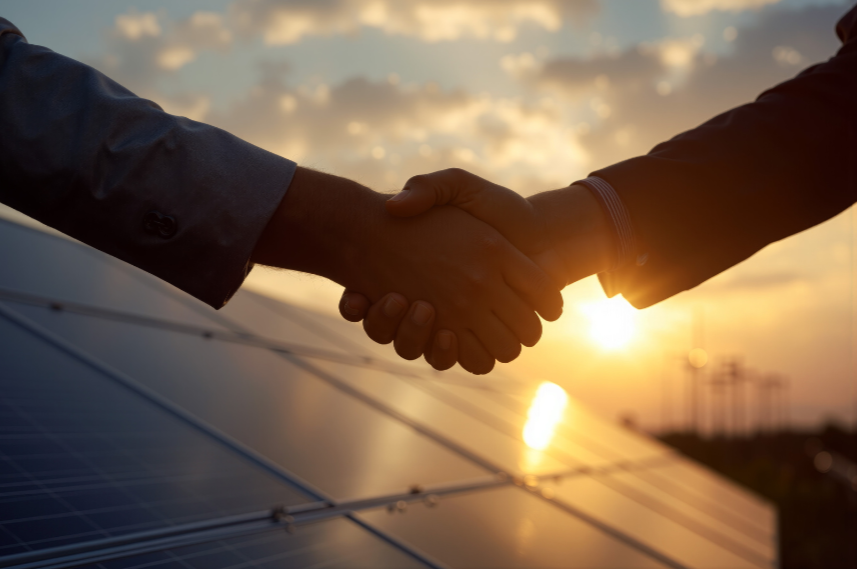 Two men shaking hands