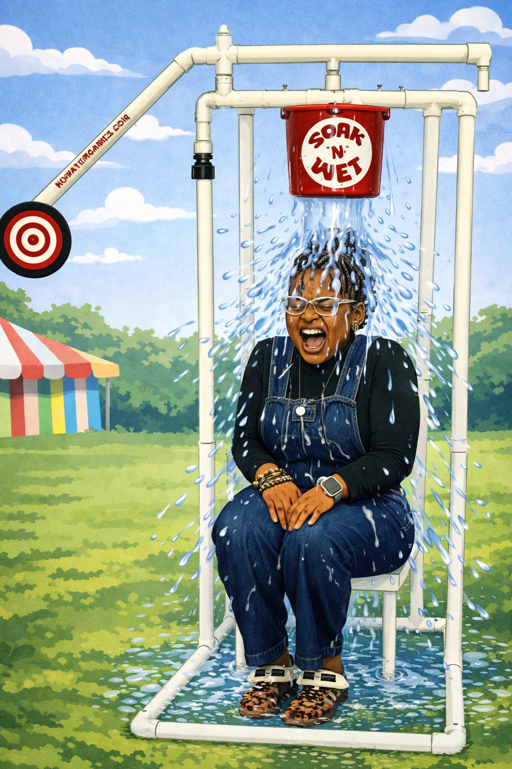 Dunk tank at the Fern Bluff Bobcat Bash.
