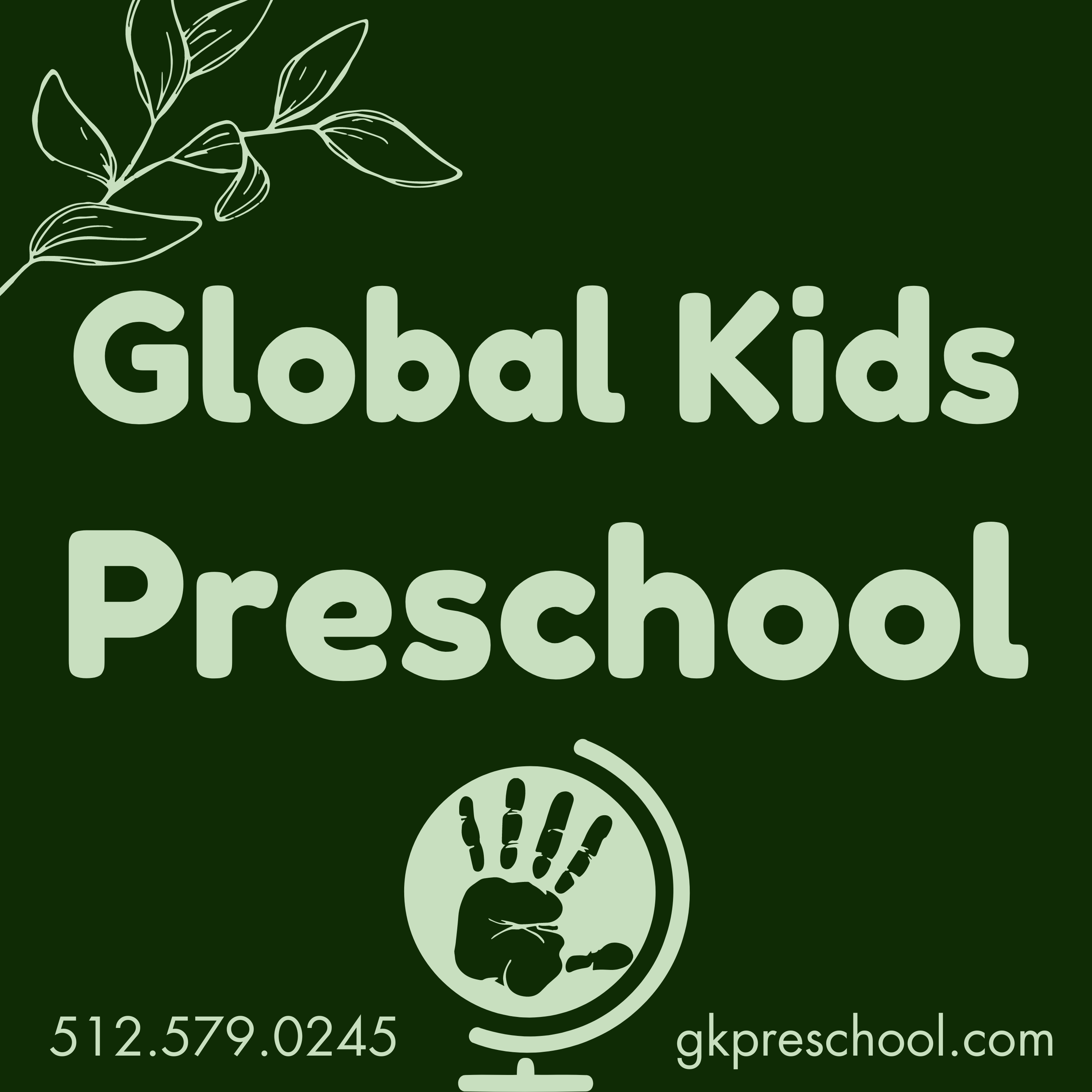 Global Kids Preschool logo, a Fern Bluff PTA Community Partner.