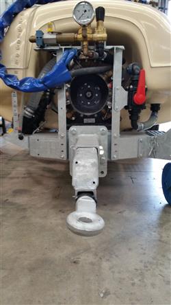 Detail highlighting Heavy Duty Galvanized Chassis on Fantini Trailed Sprayers.