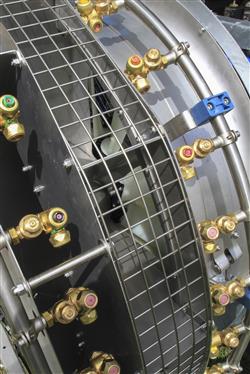 Detail highlighting Fan on Fantini Trailed Sprayers.