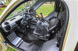 Detail highlighting Driver Comfort on Atom Self Propelled Orchard Sprayer.