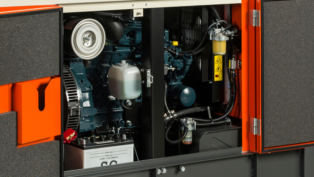 Detail highlighting Components on SQ1120/SQ1150 Generator.