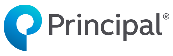 Principal company logo with a blue circular symbol and gray text.