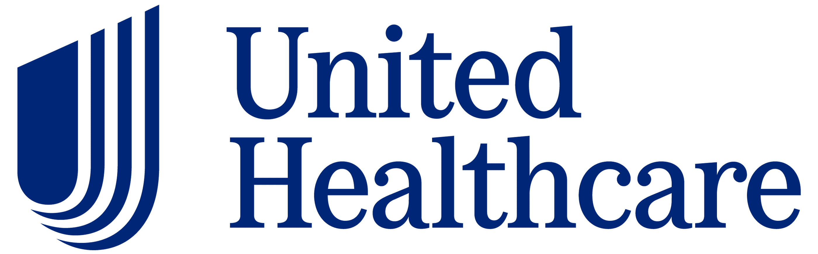 United Healthcare company logo with stylized blue geometric symbol and text.
