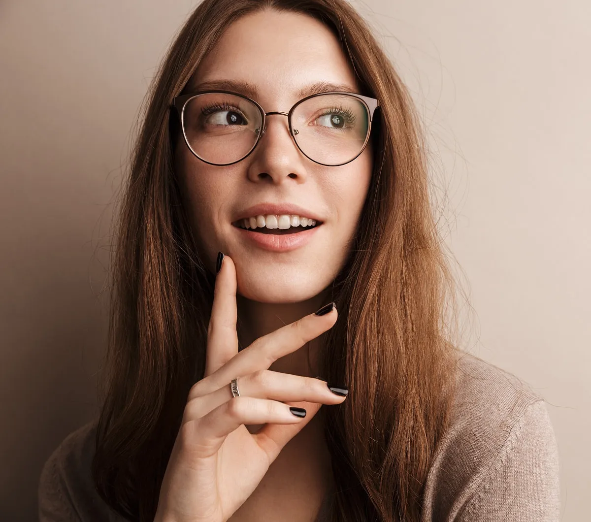 Women wearing designer glasses at Neil Gordon Opticians
