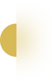 Golden semicircle shape on right half with smaller gold circle cut out on left side over black background.