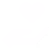 White cutlery icon consisting of a fork and spoon crossed together on a black background.