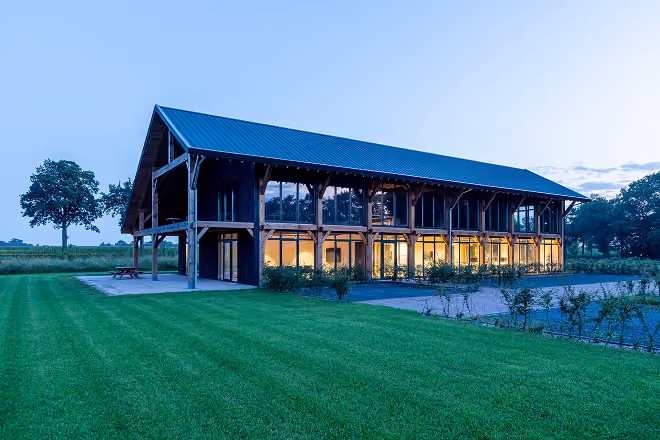 3D-render van een woningbouwproject