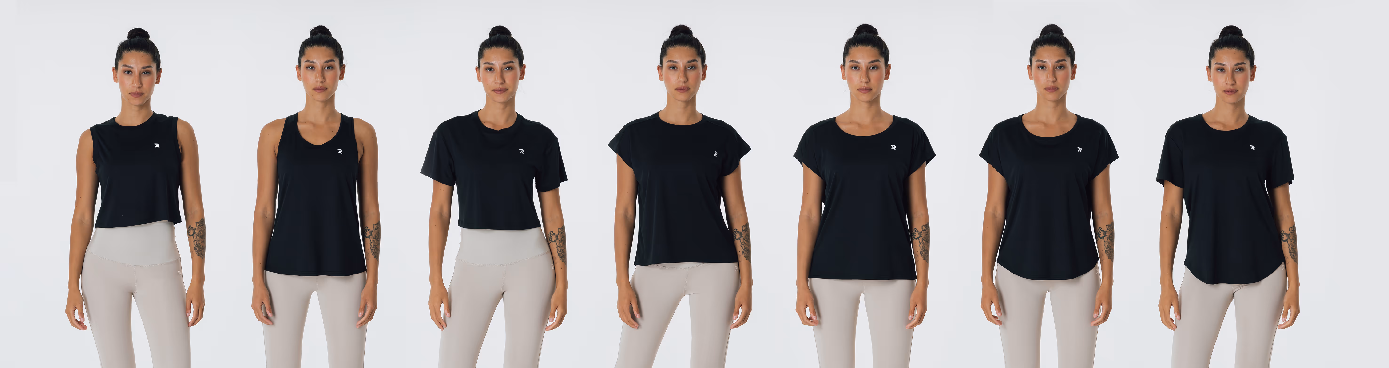 women's sustainable black tops — recycled coffee yarn — breathable moisture-wicking underwear base layer — EECOFF Technology
