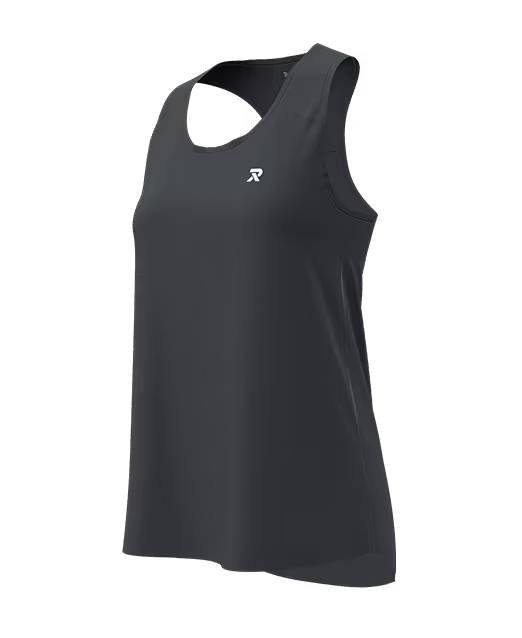 women's sustainable black singlet — recycled coffee yarn — breathable moisture-wicking underwear base layer — EECOFF Technology