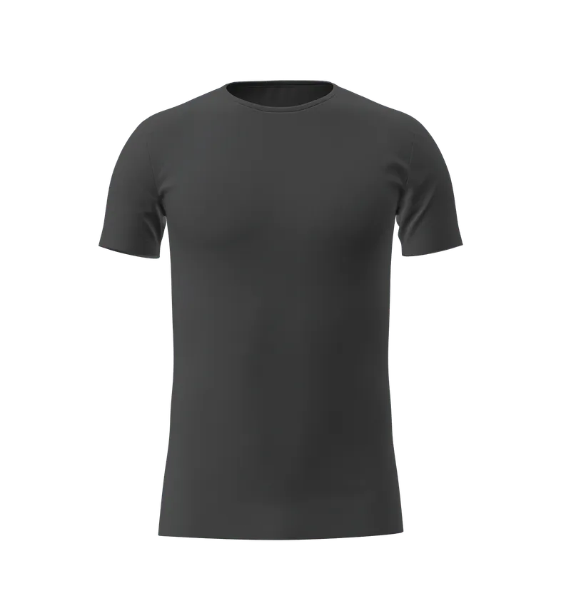 Men's sustainable black underwear t-shirt — recycled coffee yarn — breathable moisture-wicking base layer — EECOFF Technology