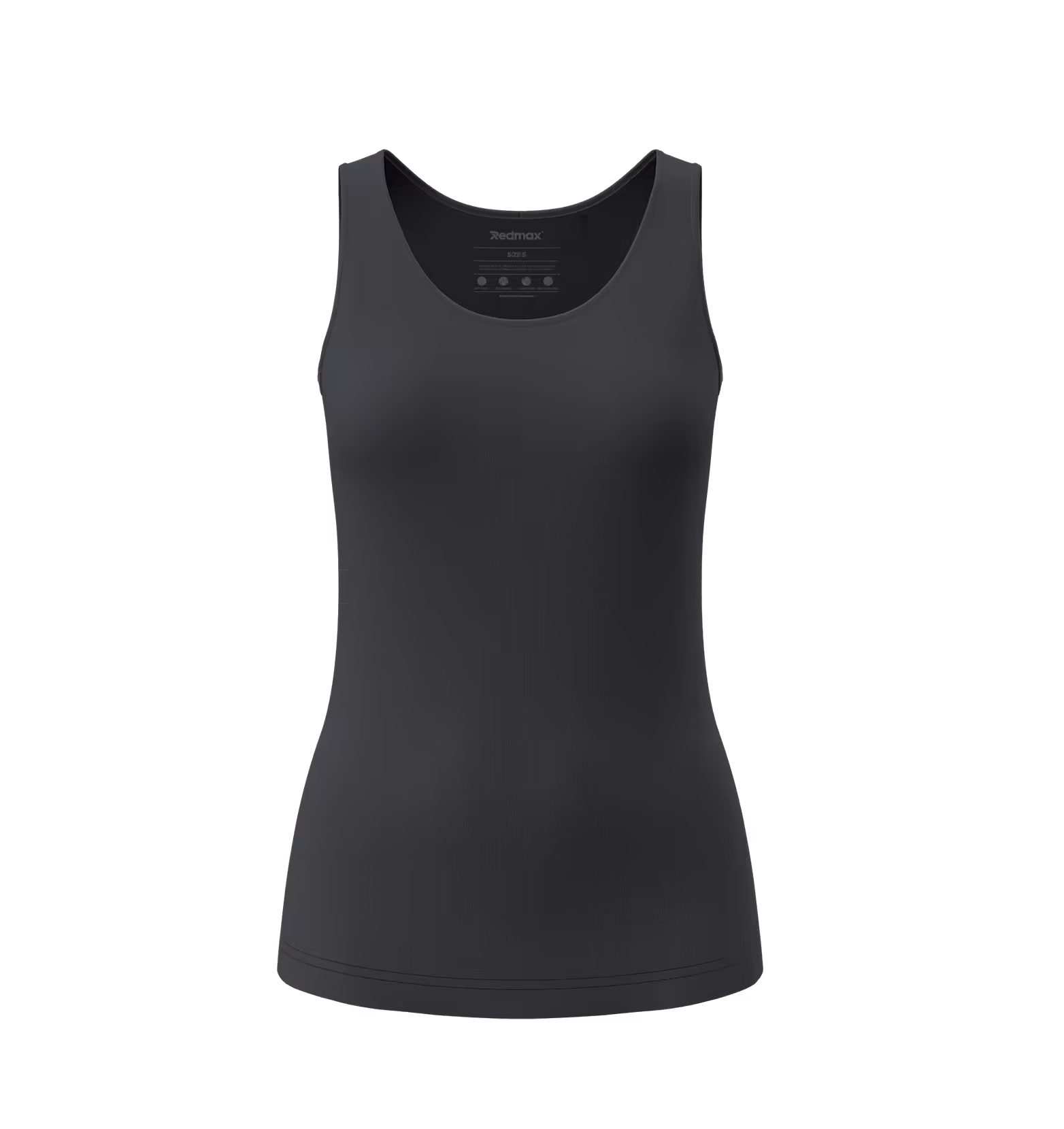 Women's sustainable black underwear singlet — recycled coffee yarn — lightweight breathable activewear — EECOFF circular sportswear