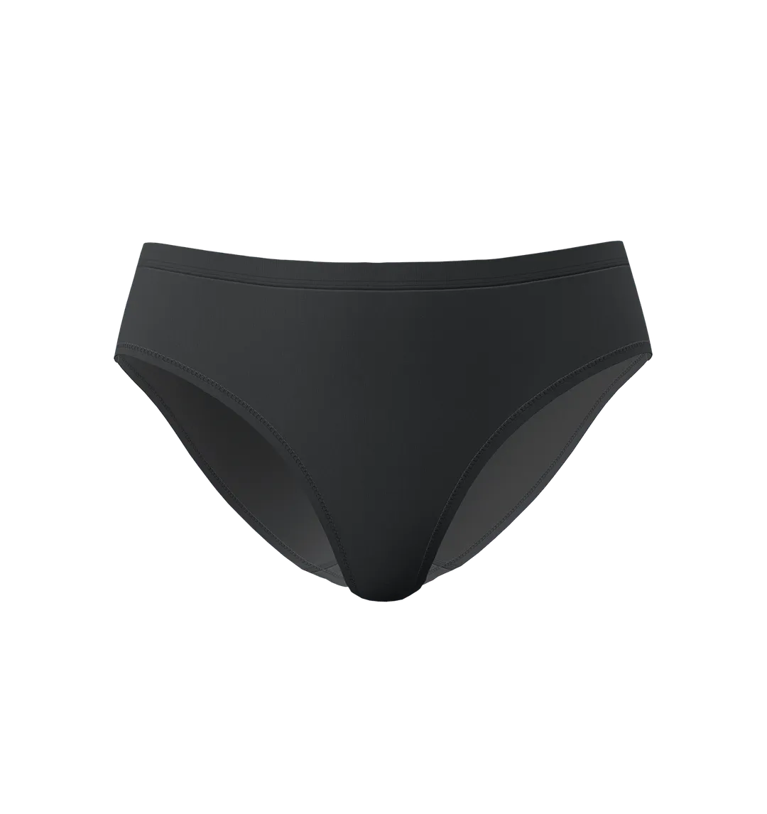 Women's sustainable black brief underwear — recycled coffee yarn — odor-resistant circular underwear — EECOFF Technology