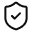 Green shield with a check mark on it symbolizing security or approval.