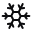Blue snowflake icon representing cold or winter weather.