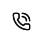 Black telephone handset icon on a dark background.