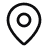Location map pin icon with a white card shape in the center.