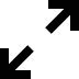 Black diagonal arrows pointing outward from center to top right and bottom left corners.