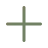 Green plus sign icon with a thick, rounded cross shape.