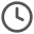 Circular icon with a clock symbol indicating time, in blue and green colors.