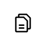 Icon of a closed wallet with a strap on the right side.