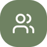 White backpack icon on a green circular background.