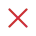Icône rouge croix X indiquant une erreur ou un refus sur fond gris.