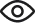 Icône d'œil simple, symbole visuel pour la vue ou la visibilité.