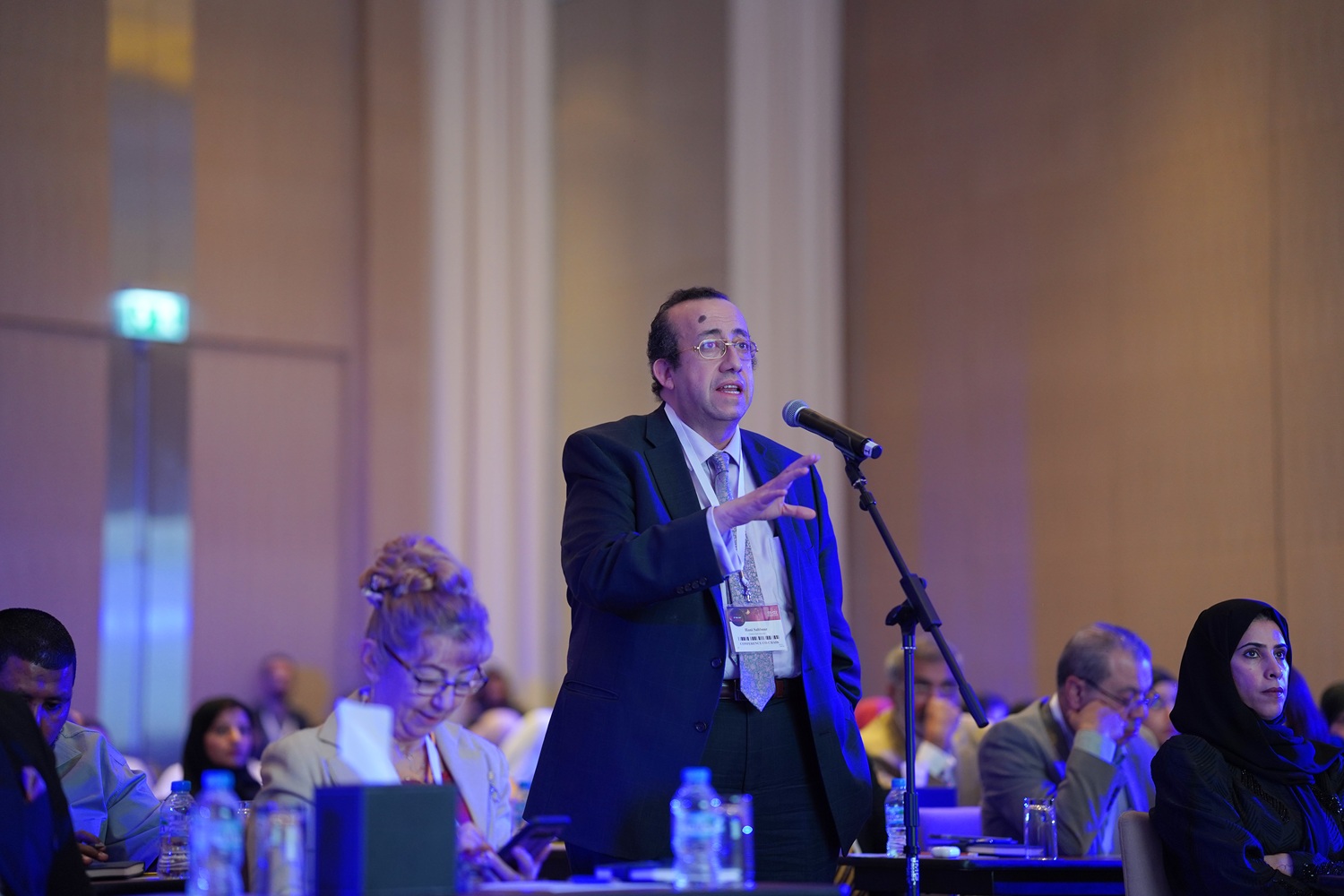Speaker on stage