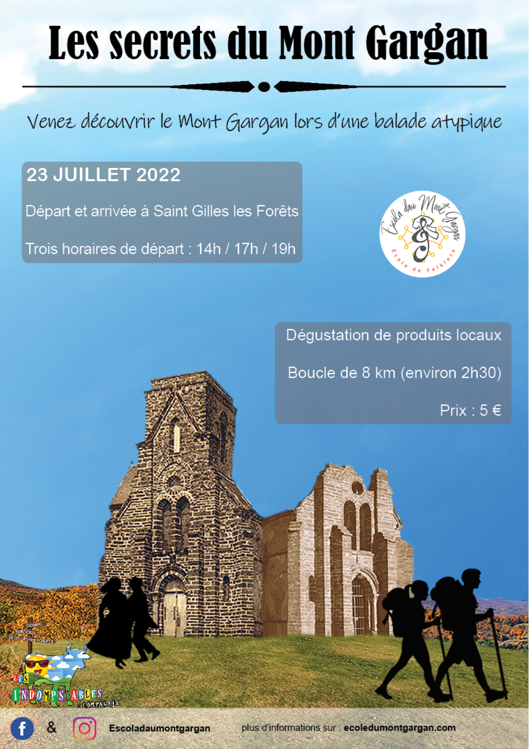 Flyer de la randonnée du Mont Gargan en Haute-Vienne