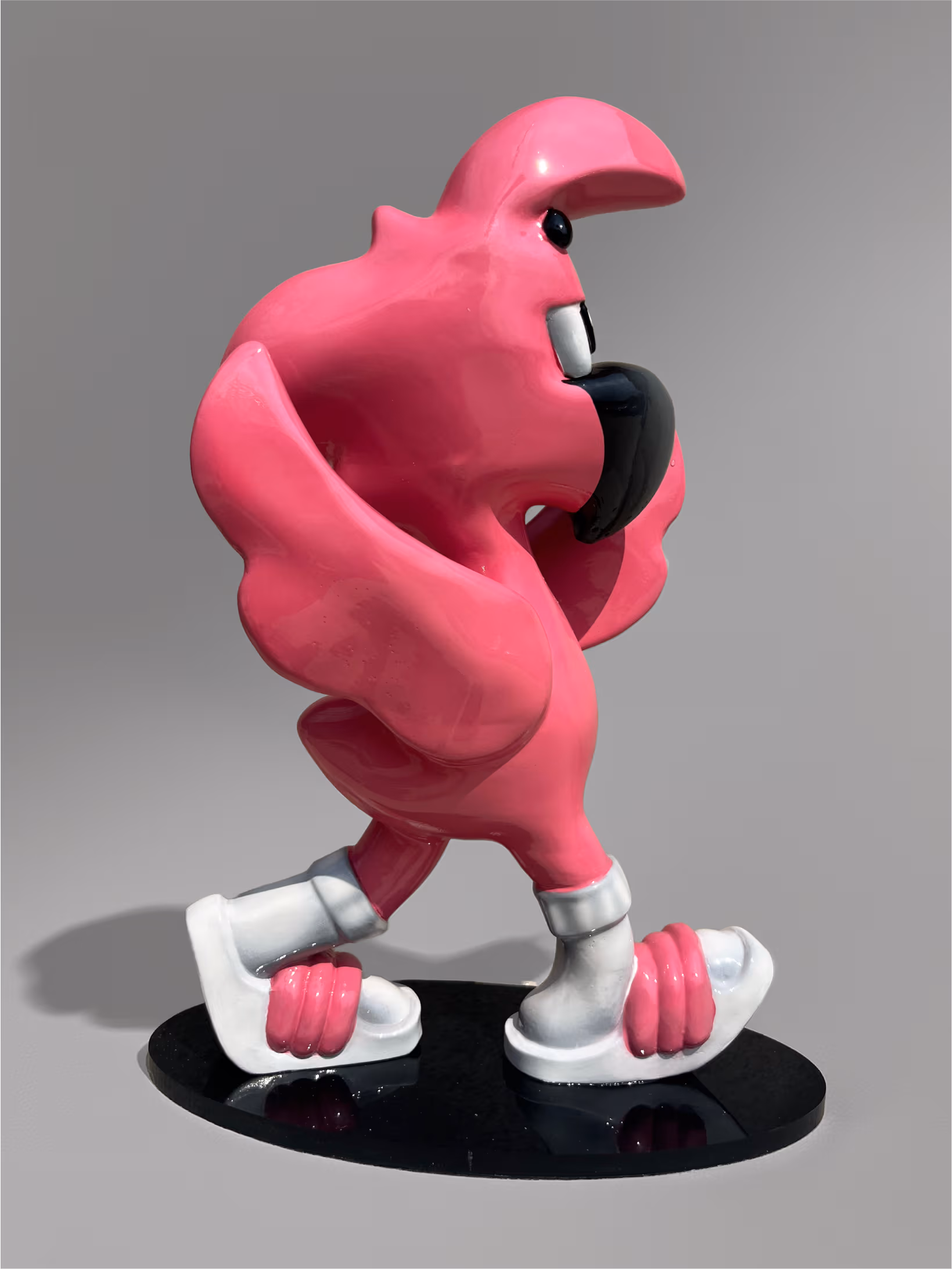 Sculpture Roger le Flamant Rose n°4, finition rose originel