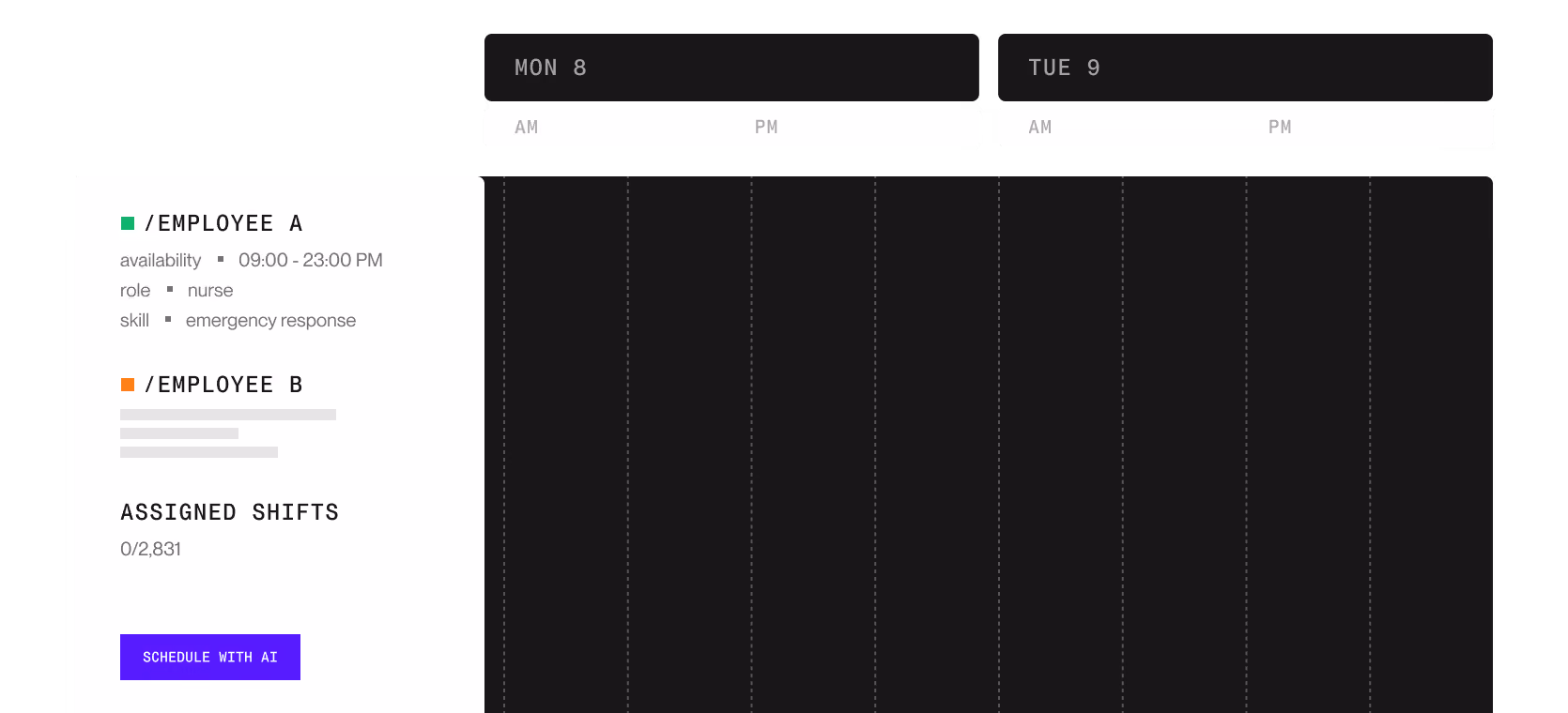 Provide your jobs, resources, and constraints through a simple API.
