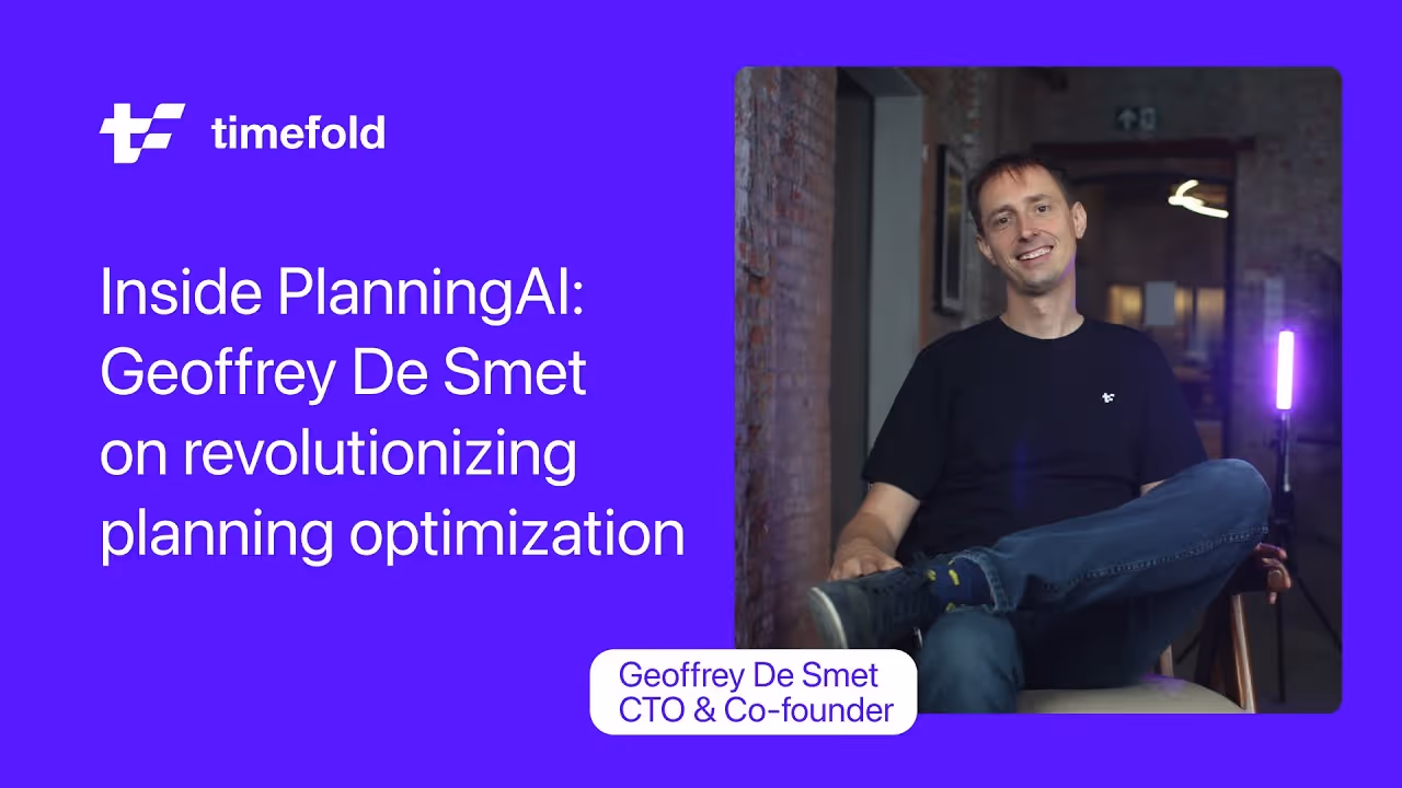 Inside PlanningAI: Geoffrey De Smet on revolutionizing planning optimization