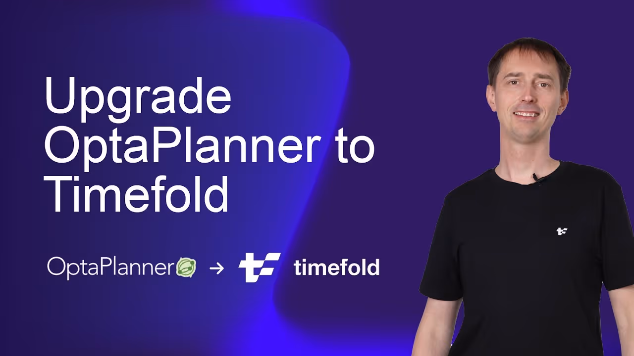 Upgrade from OptaPlanner to Timefold in less than 1 minute
