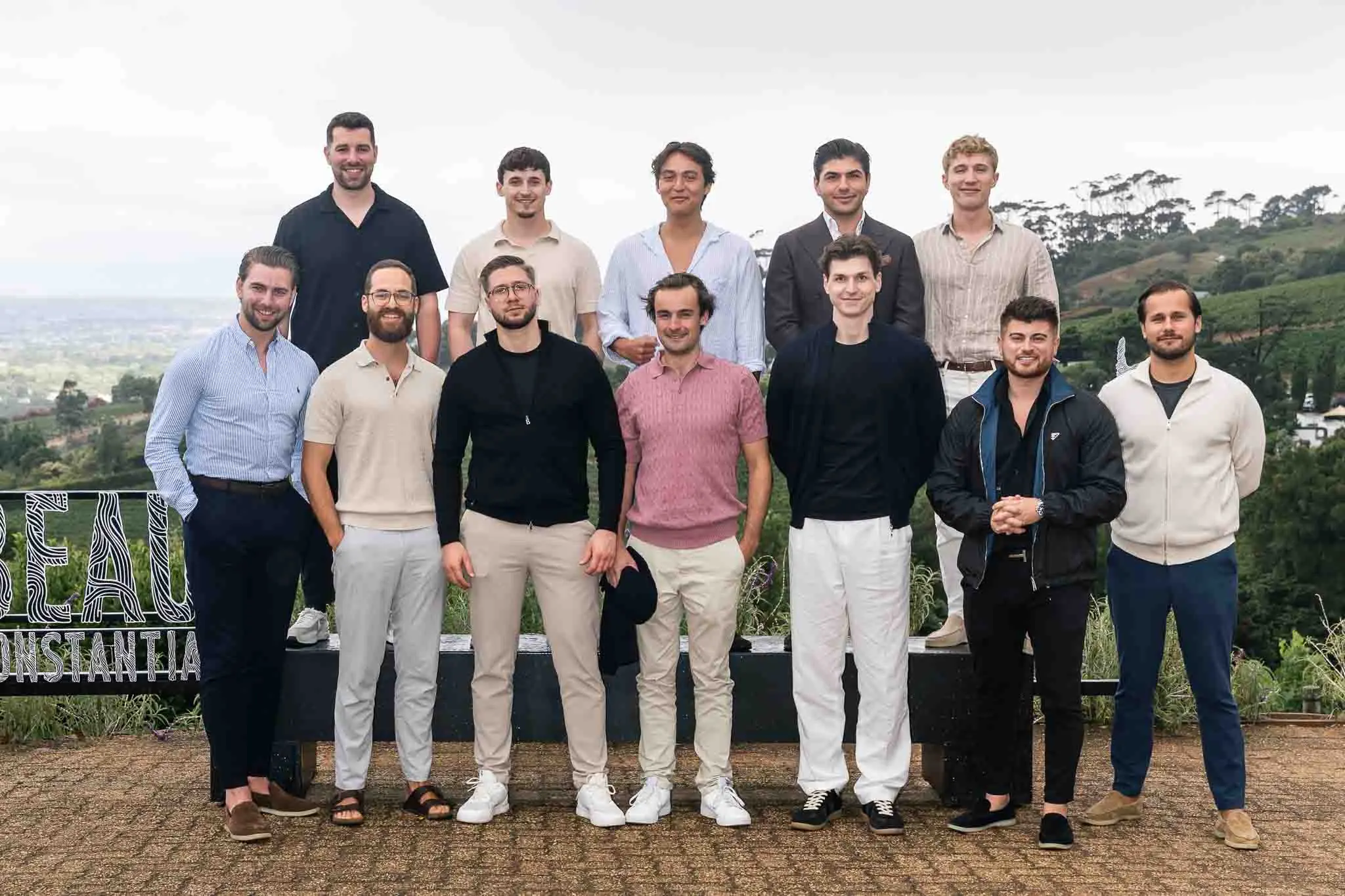 Talenthafen Agency Mastermind group photo at Beau Constantia, Constantia Valley — event photographer Cape Town Marko Haas