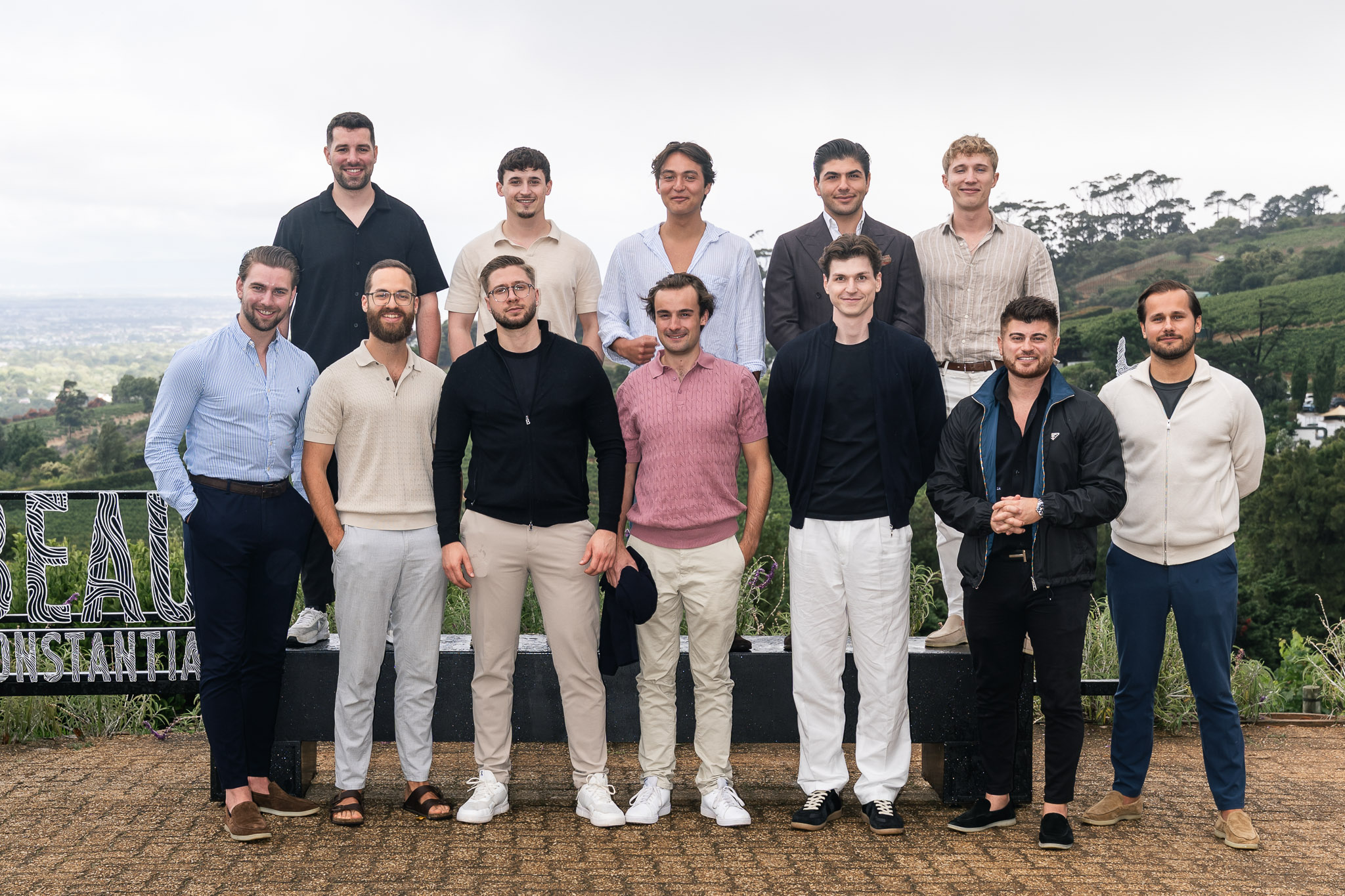 Talenthafen Agency Mastermind group photo at Beau Constantia, Constantia Valley — event photographer Cape Town Marko Haas