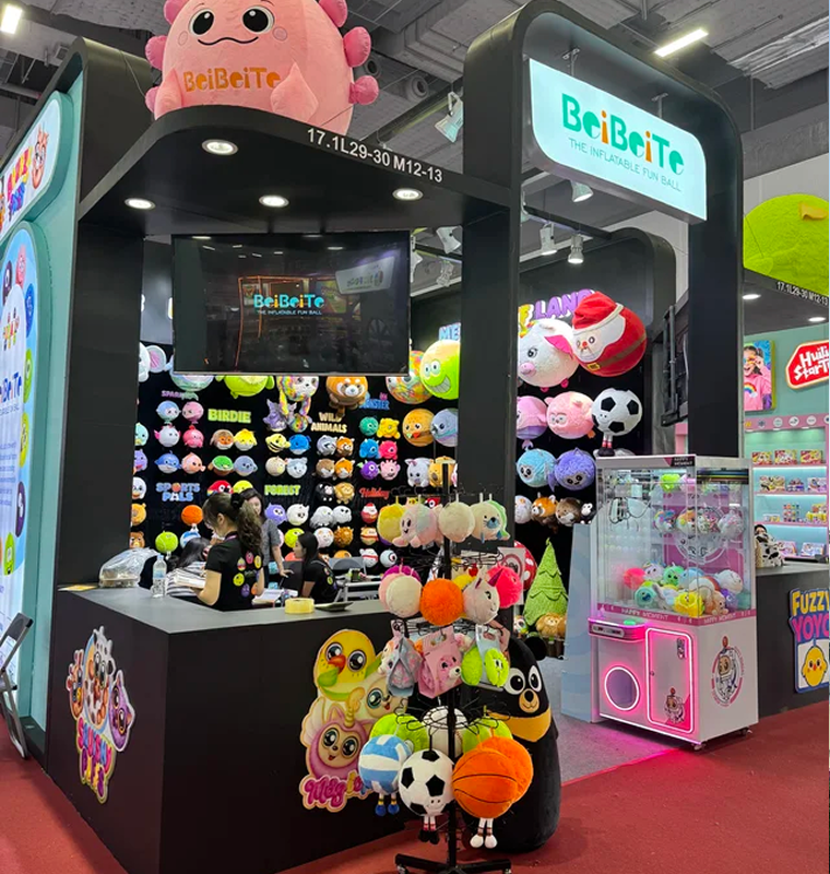 Canton Fair booth area during TravelToQin hosted trip