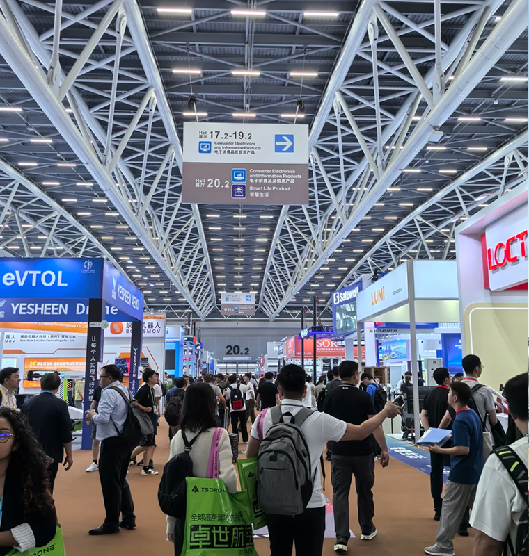 TravelToQin guests on site at Canton Fair exhibition hall