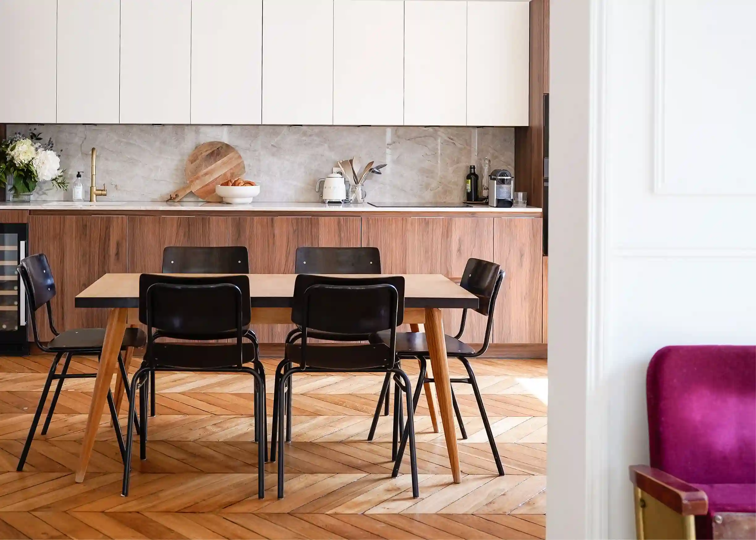 Appartement haussmannien épuré de Stéphanie et Rapahël dans le quartier Saint-Georges