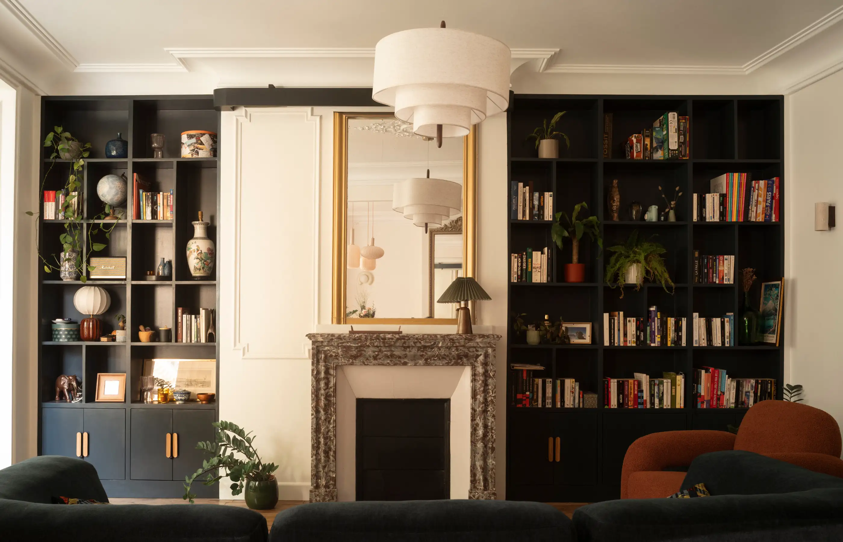 Salon appartement rénové aris 18