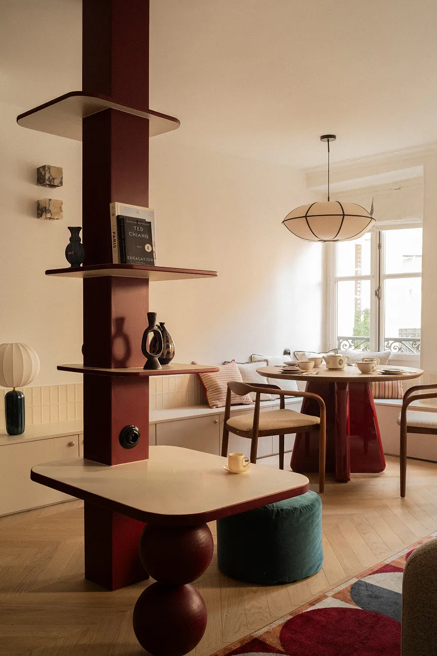Salon appartement rénové