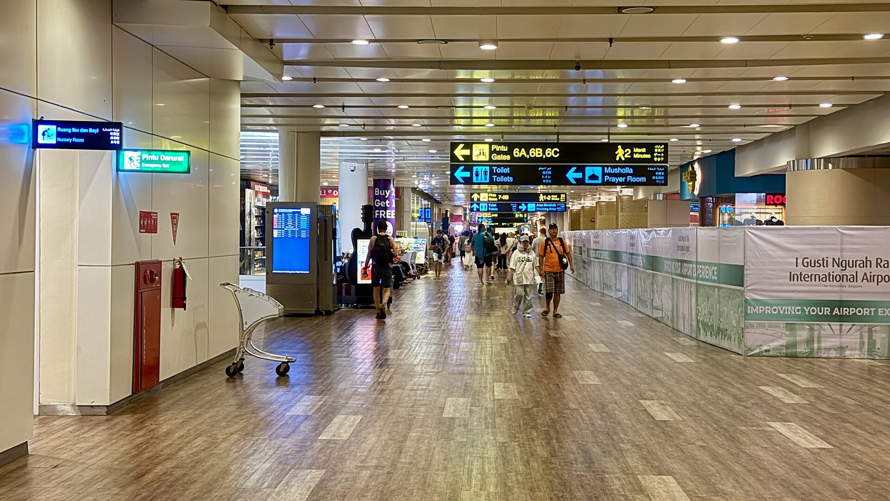 The international terminal of Bali's Ngurah Rai airport