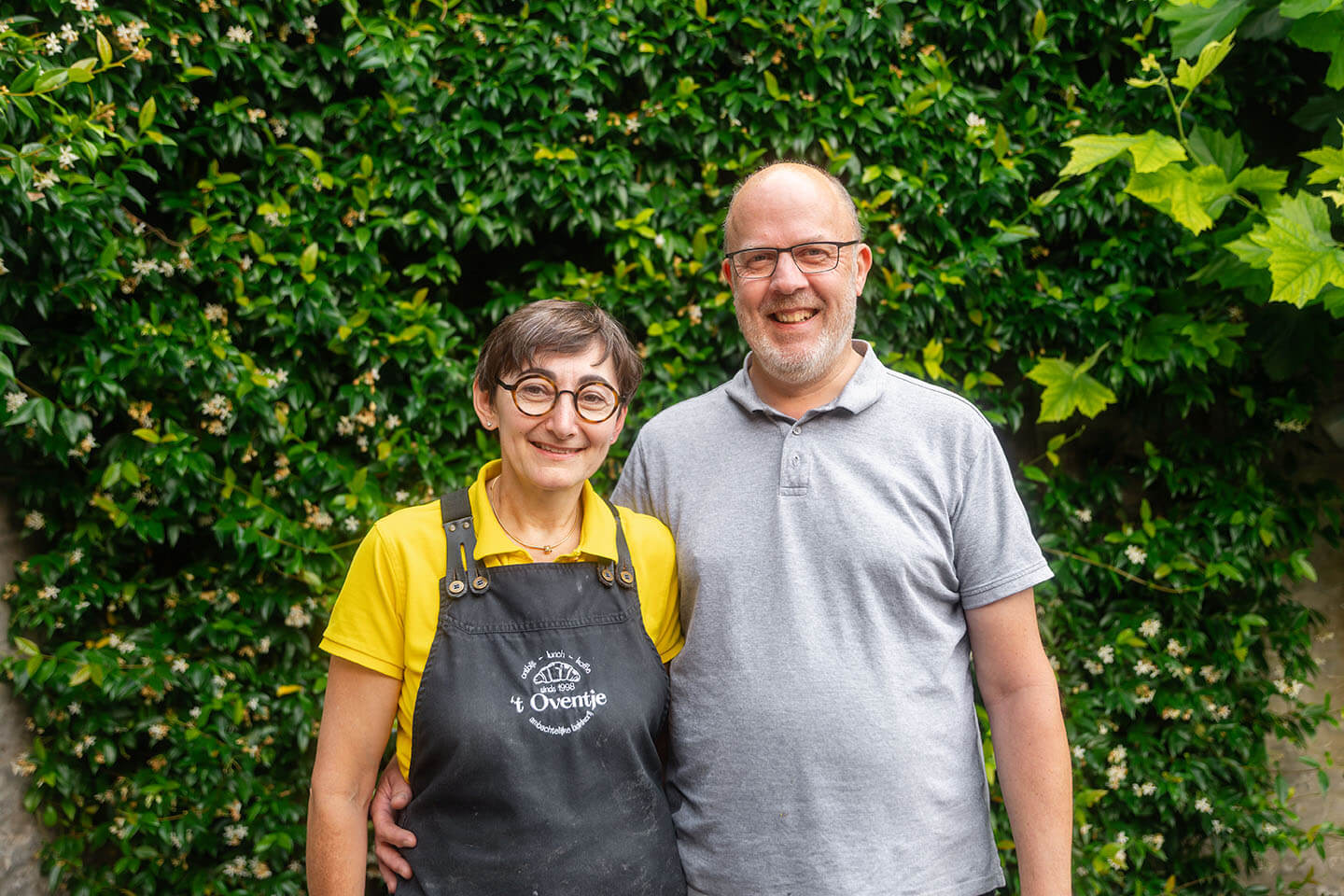 Foto van Sophie en Erwin, de bazen van bakkerij 't Oventje.