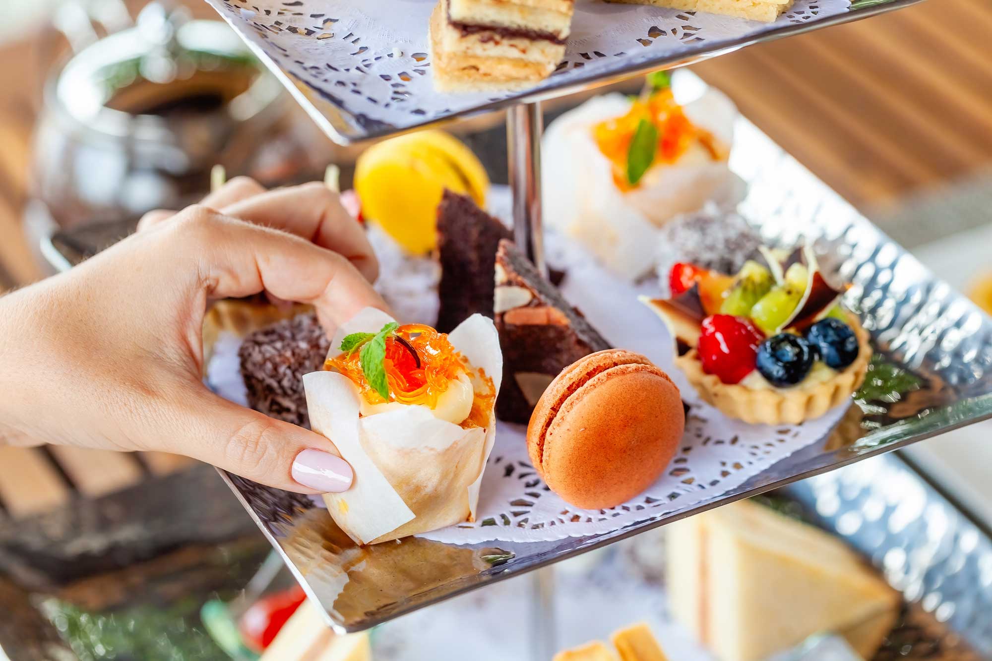 Tea service and table setting for High Tea at Corner Cafe