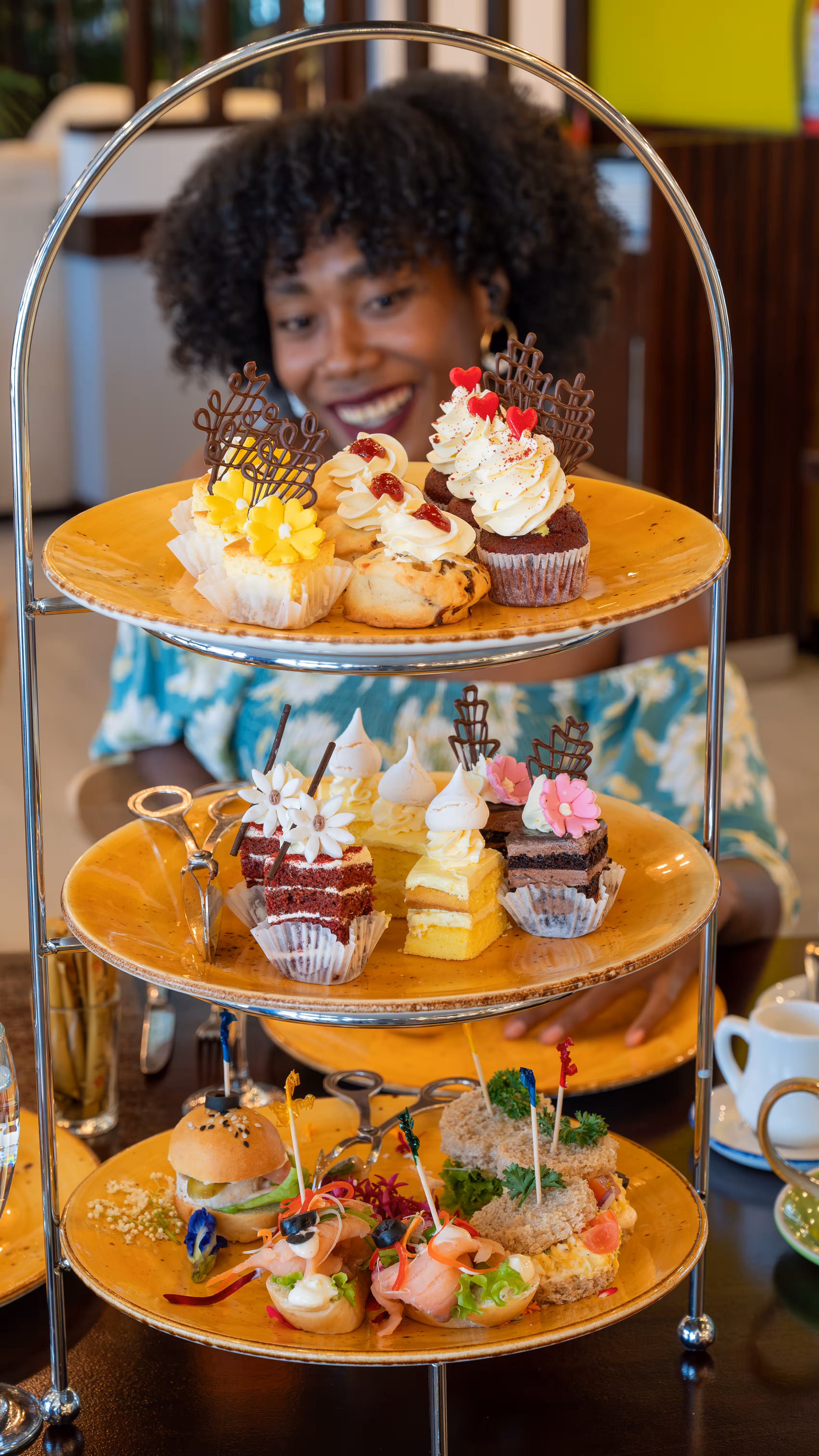 High Tea setup at Corner Café