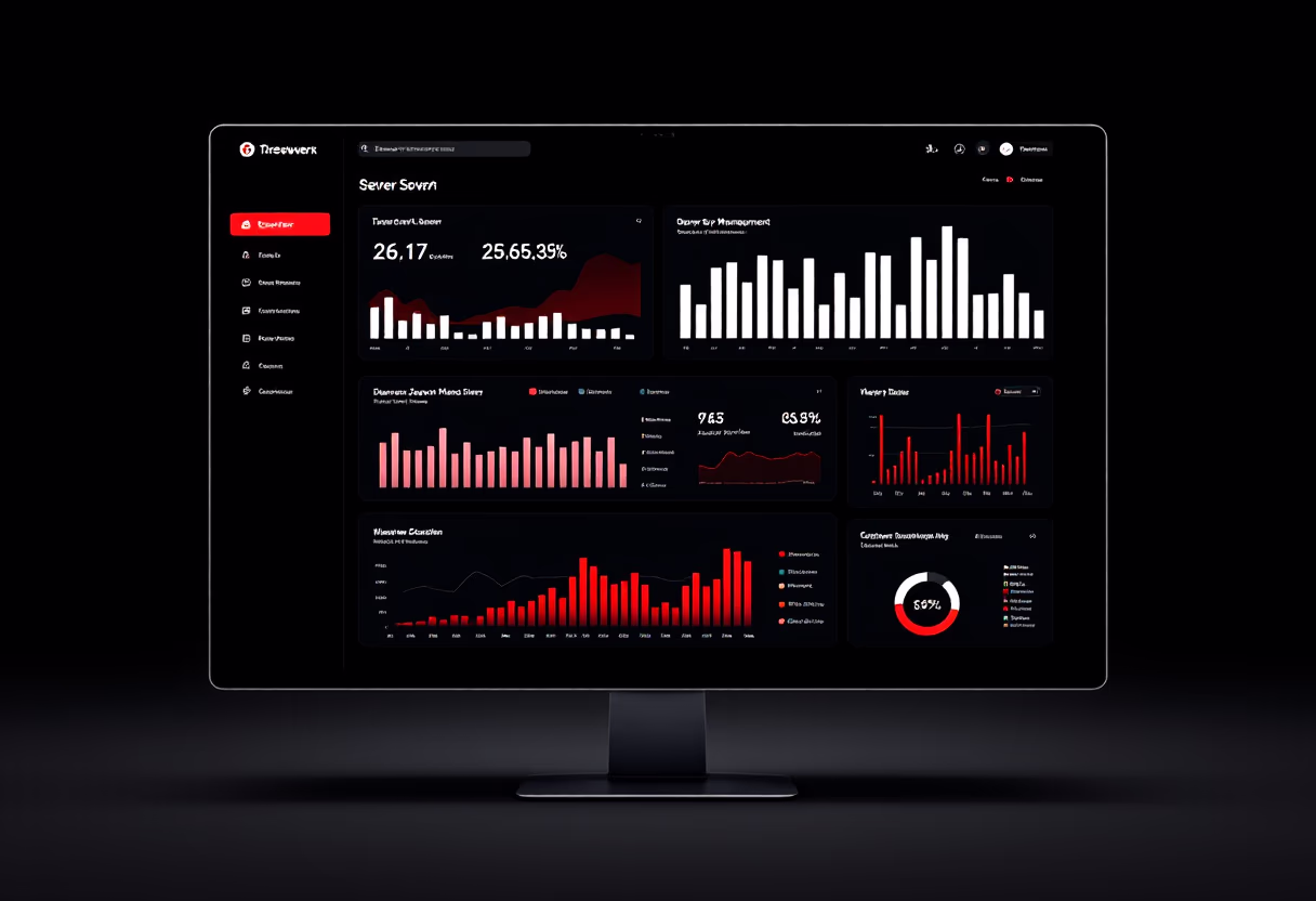 [interface] image of server management dashboard (for an ai cybersecurity company)