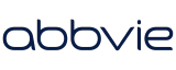 AbbVie brand logo in dark blue lowercase letters.