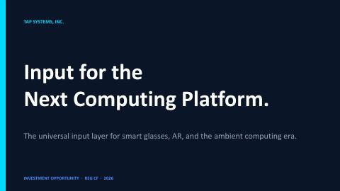 Investor Deck page number 1